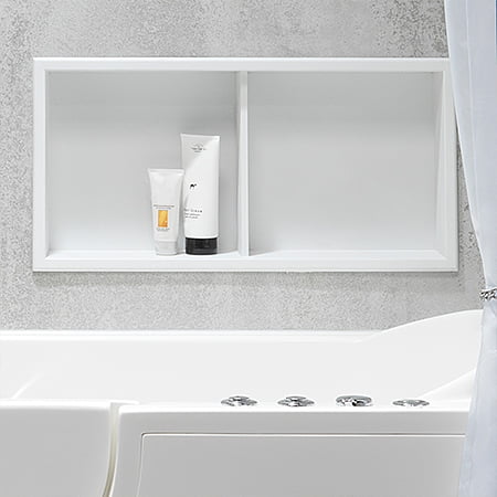 Shower Niche Shelf small bathroom remodeling tips