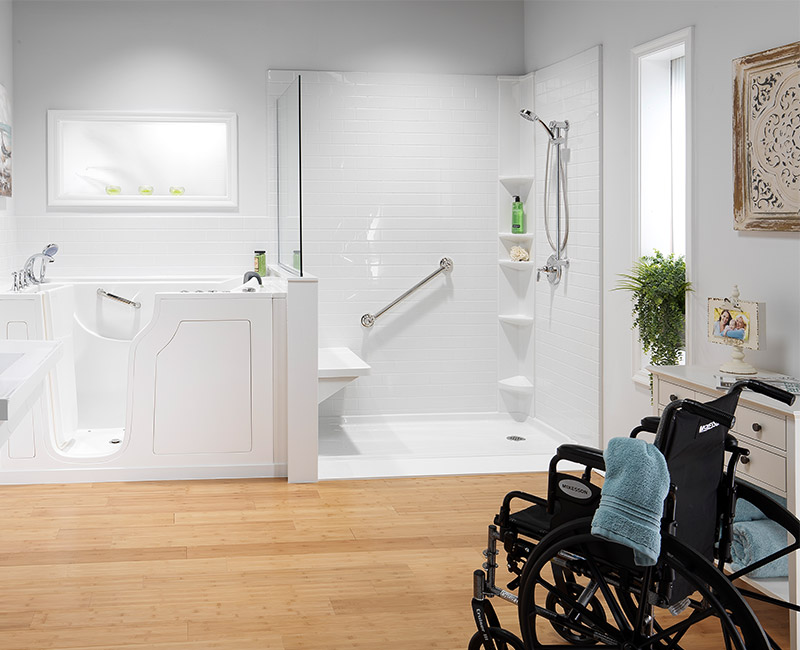 accessible showers for universal design and fall prevention