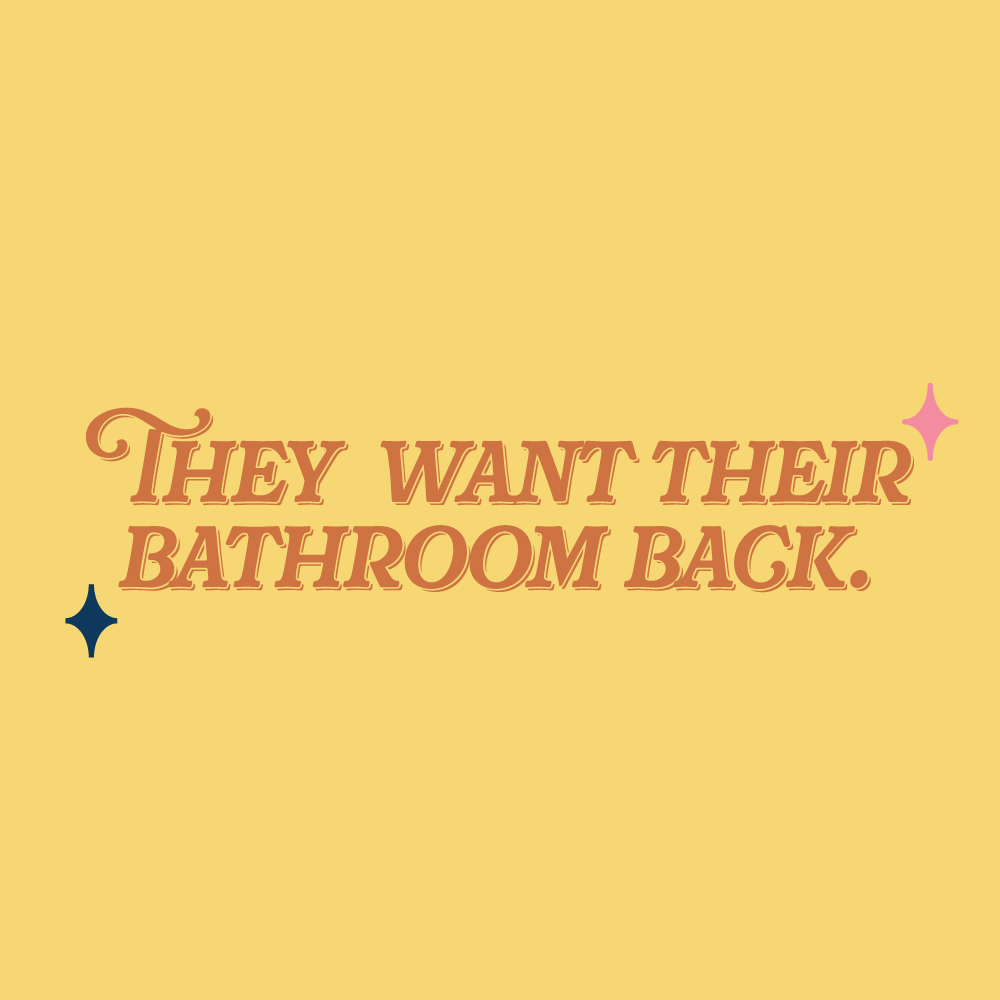 70s bathroom graphic