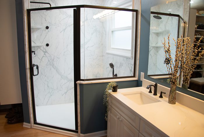 walk in shower with bench turning a garden tub into a shower