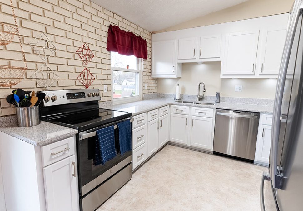 whitewashed brick backsplash in grove city oh kitchen remodel home improvement project gallery kitchen remodeling dayton ohio