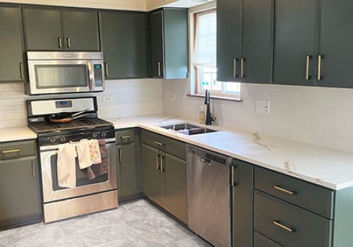 Painted Green Kitchen Makeover springfield home improvement kitchen remodeling costs solution to clean kitchen cabinets