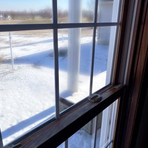 condensation between window panes caused fogging between the glass of sweepstakes winner's old windows