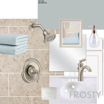 Vision Board Color Palette for girls bathroom updates
